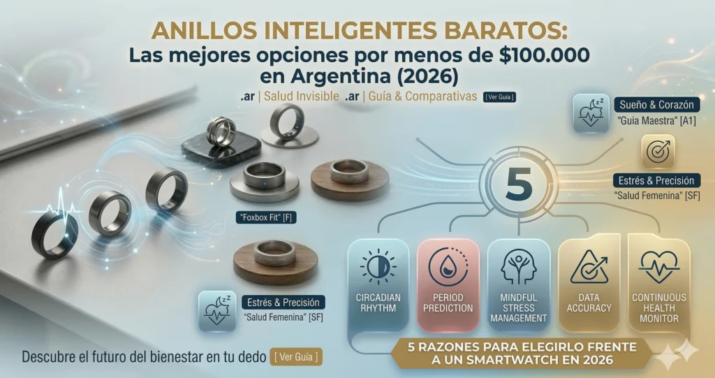 Anillos inteligentes baratos Mercado Libre Argentina opciones por menos de 100000 pesos