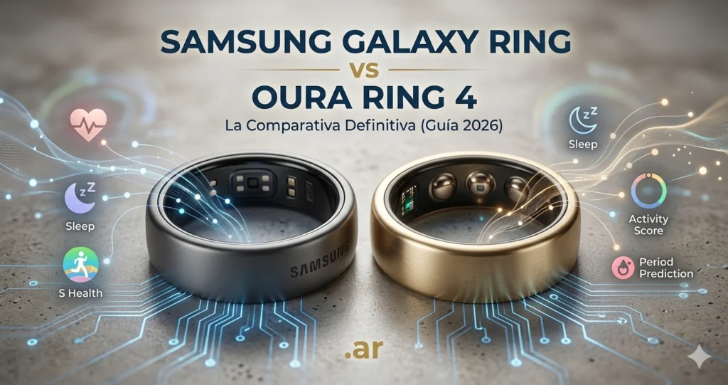 Comparativa Samsung Galaxy Ring vs Oura Ring 4 en Argentina 2026